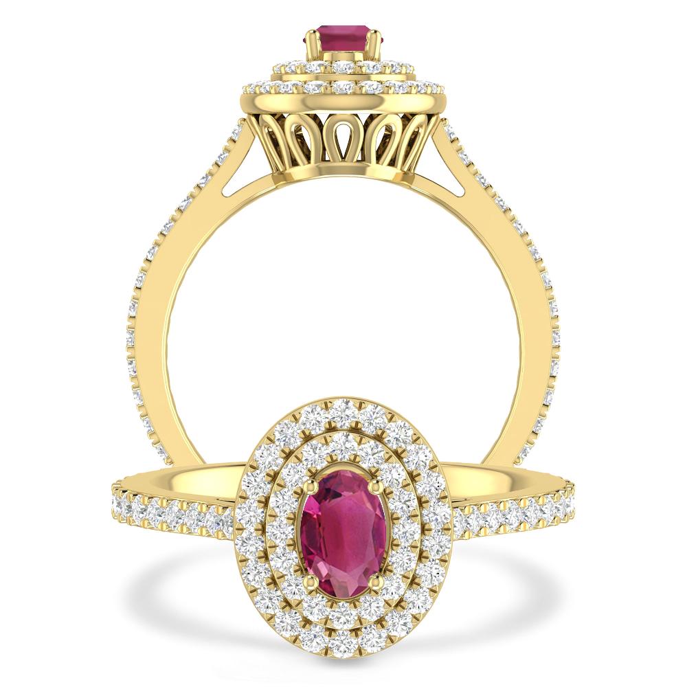 Yellow Gold - Pink Tourmaline