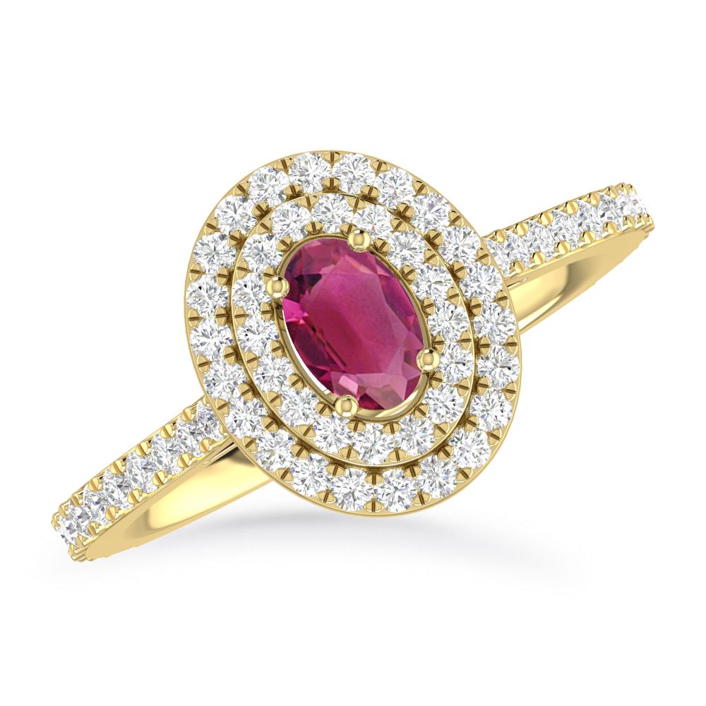 Yellow Gold - Pink Tourmaline