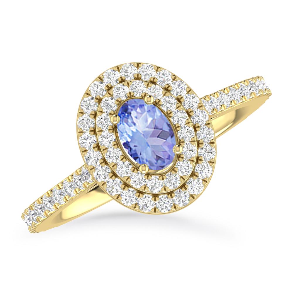 Yellow Gold - Tanzanite