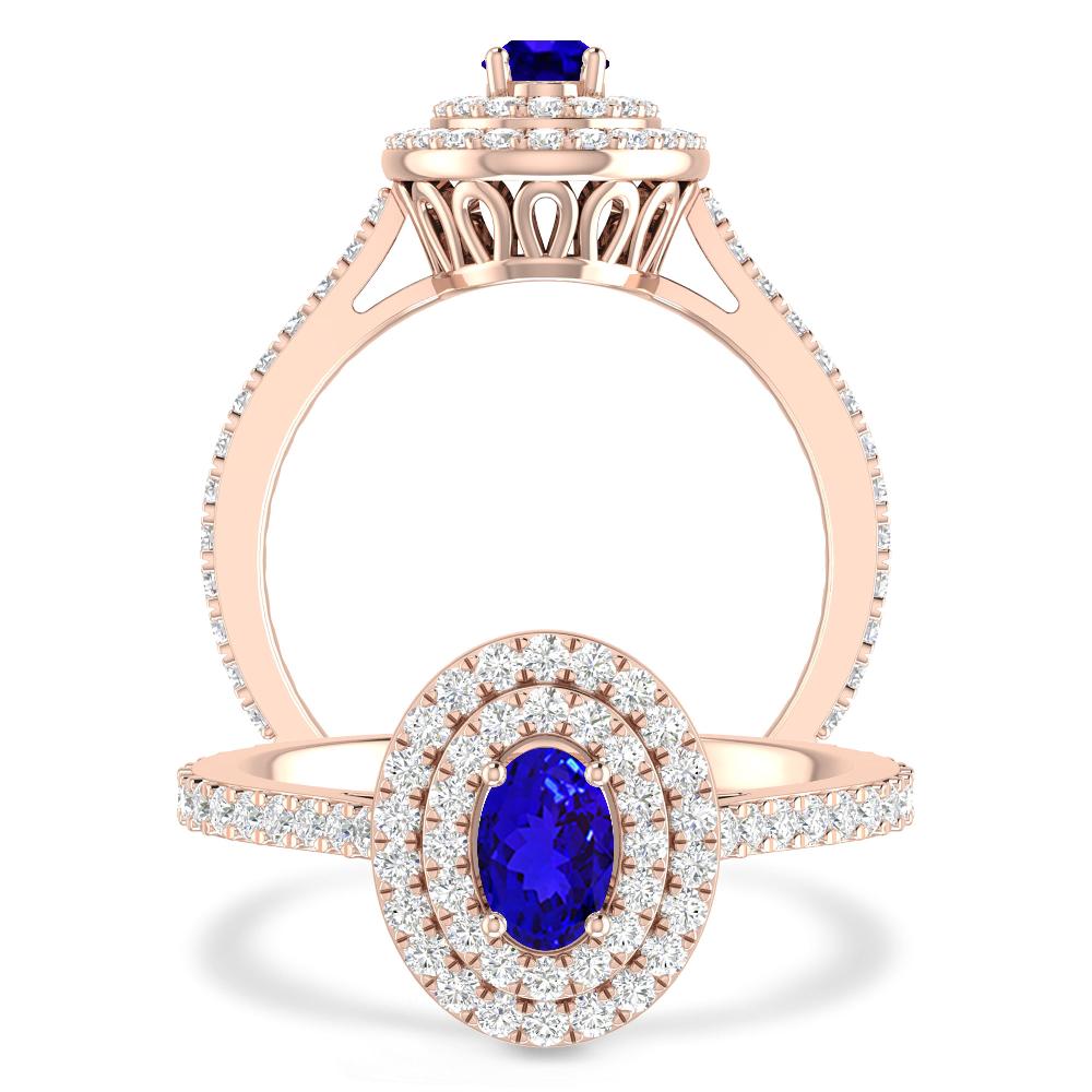 Rose Gold - Tanzanite