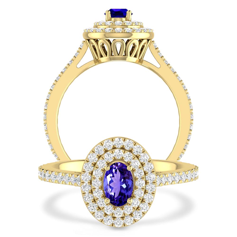 Yellow Gold - Tanzanite