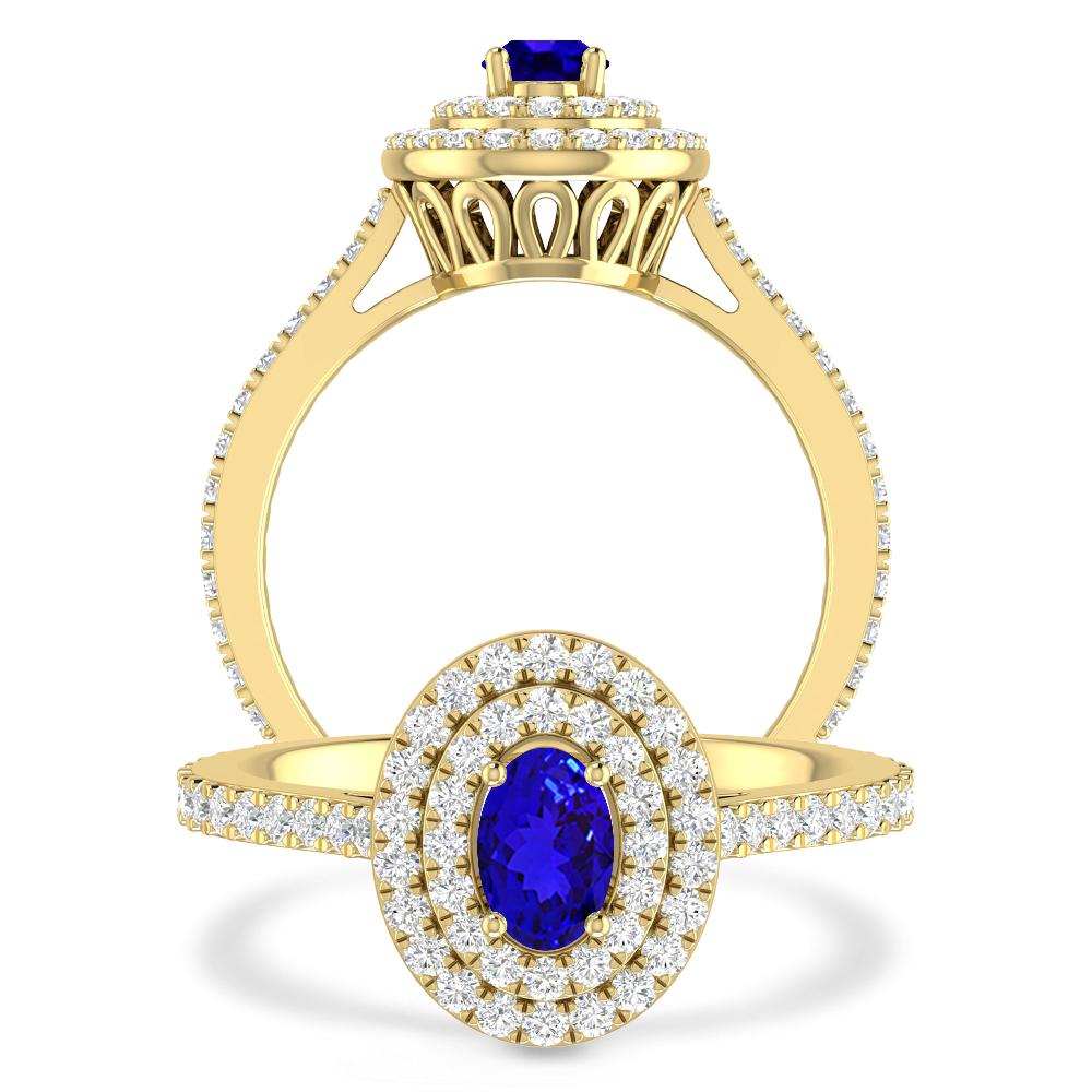 Yellow Gold - Tanzanite