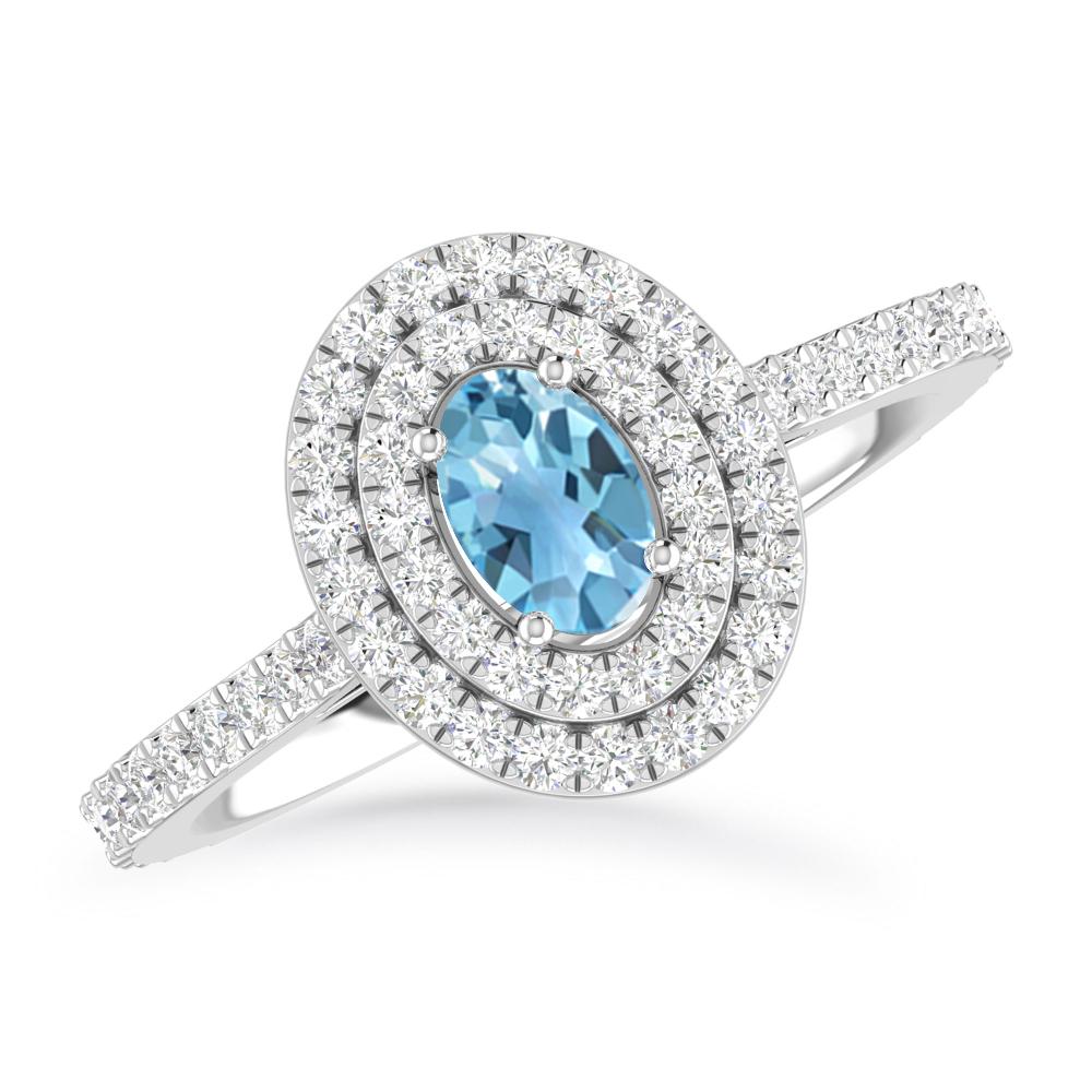 White Gold - Blue Topaz