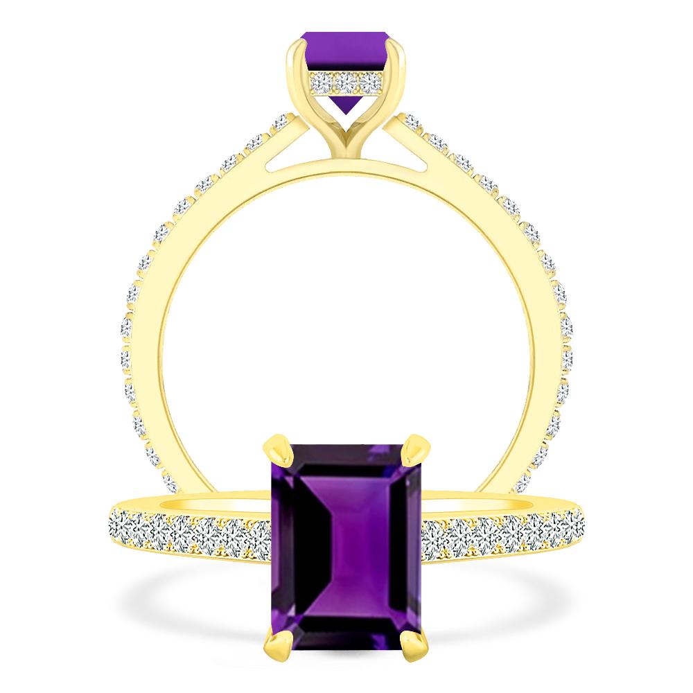 Yellow Gold - Amethyst