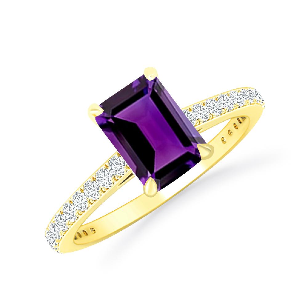 Yellow Gold - Amethyst