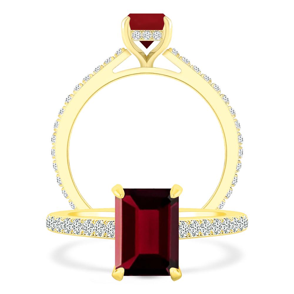 Yellow Gold - Garnet