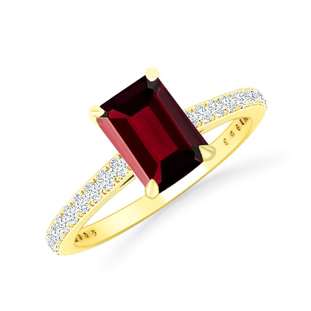 Yellow Gold - Garnet