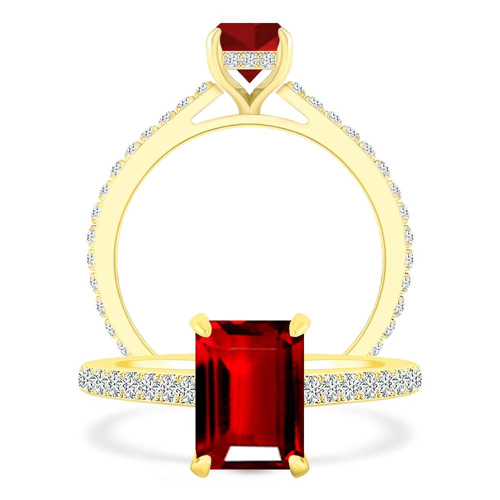 Yellow Gold - Ruby