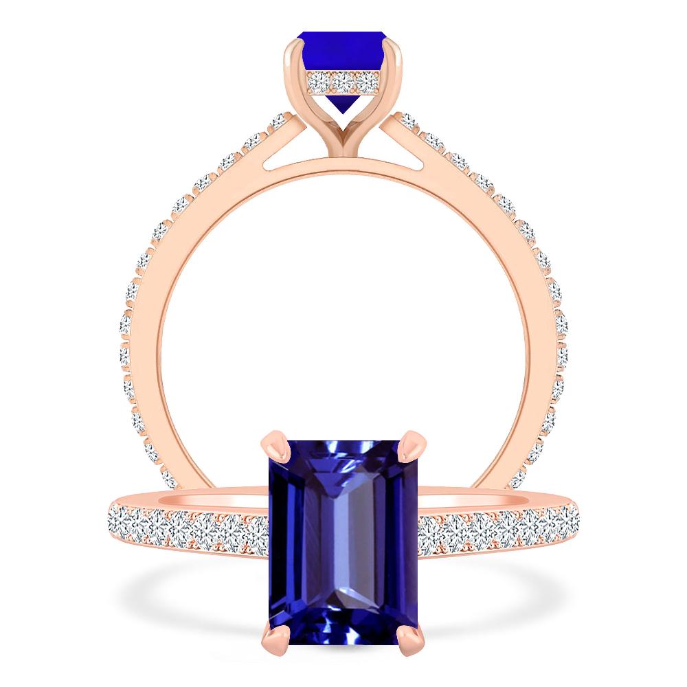 Rose Gold - Tanzanite