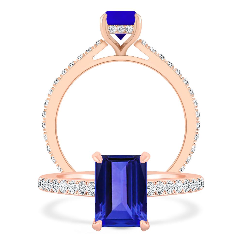 Rose Gold - Tanzanite