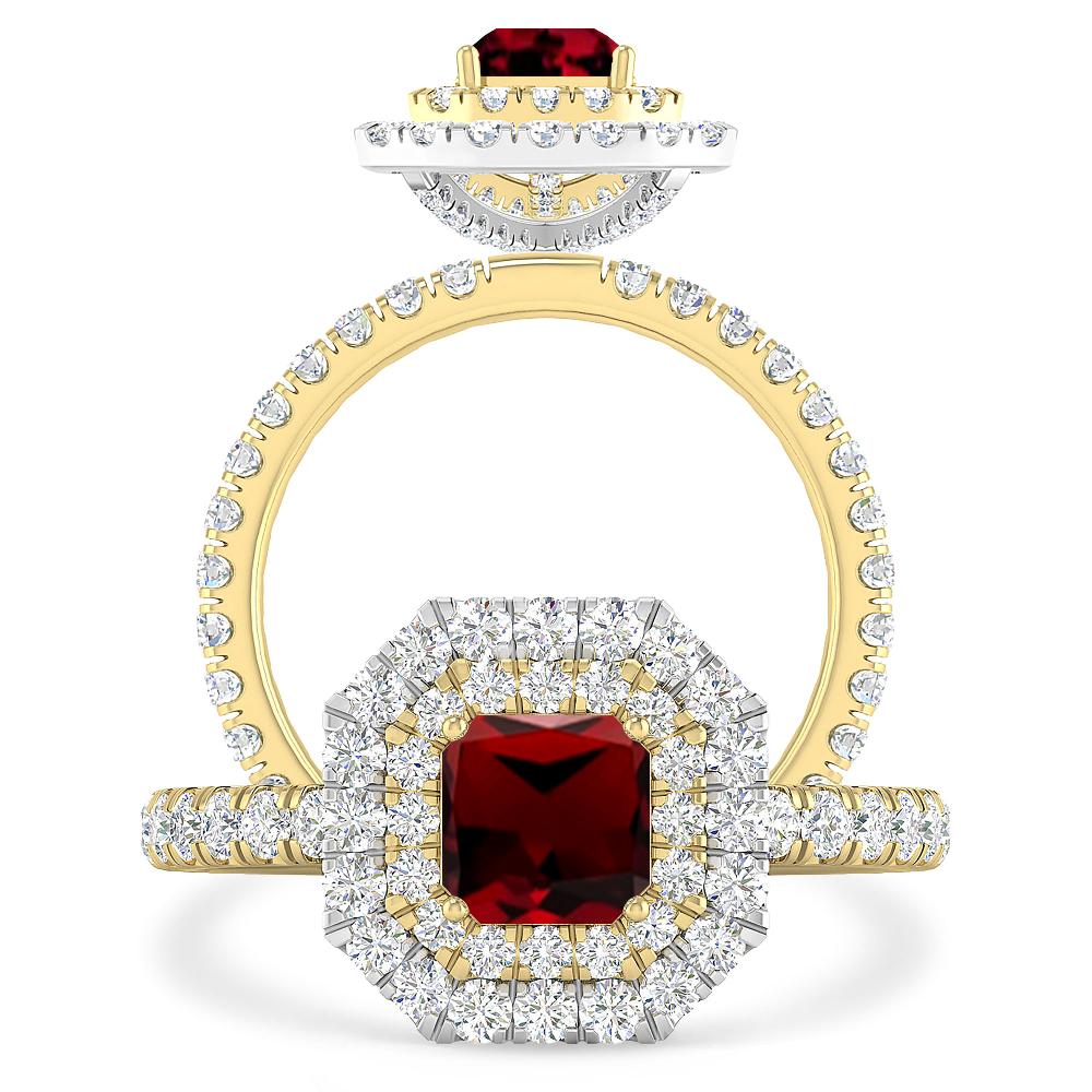 Yellow Gold - Garnet