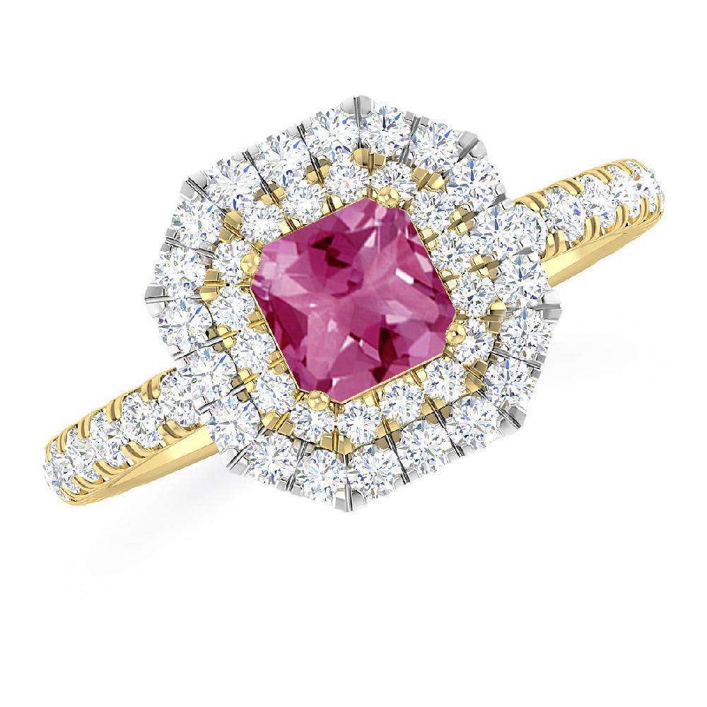 Yellow Gold - Pink Tourmaline