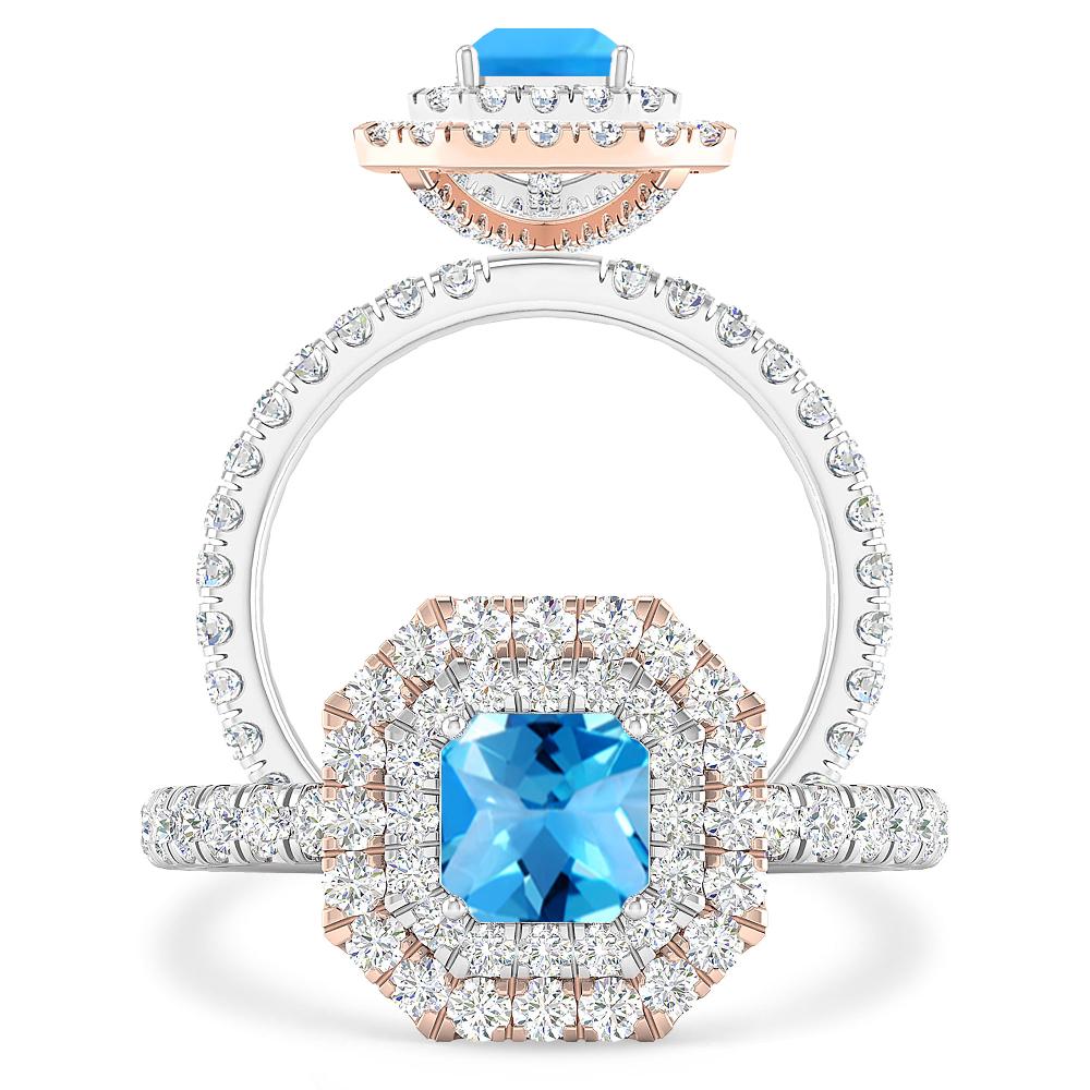 White Gold - Blue Topaz