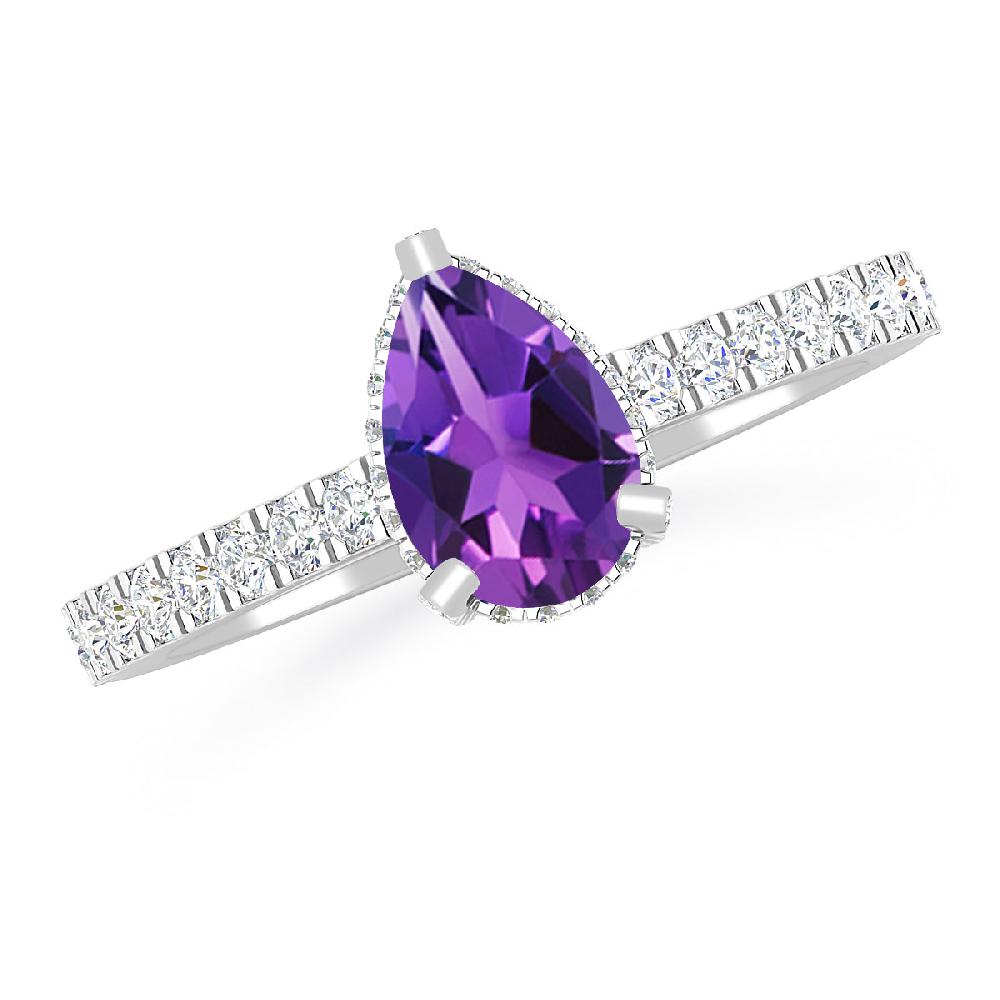 White Gold - Amethyst