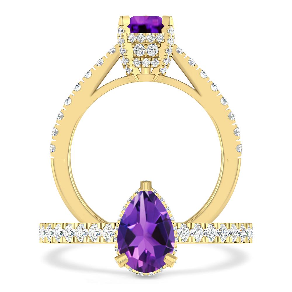 Yellow Gold - Amethyst