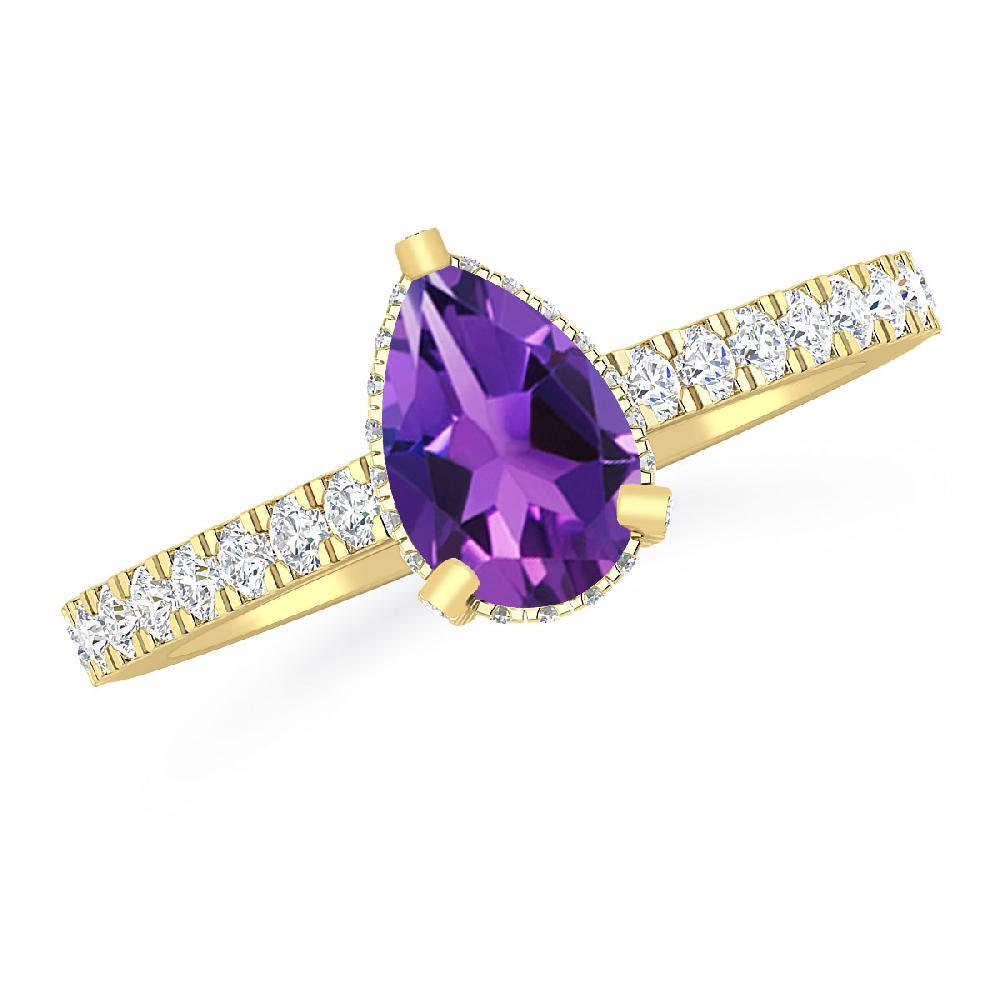 Yellow Gold - Amethyst