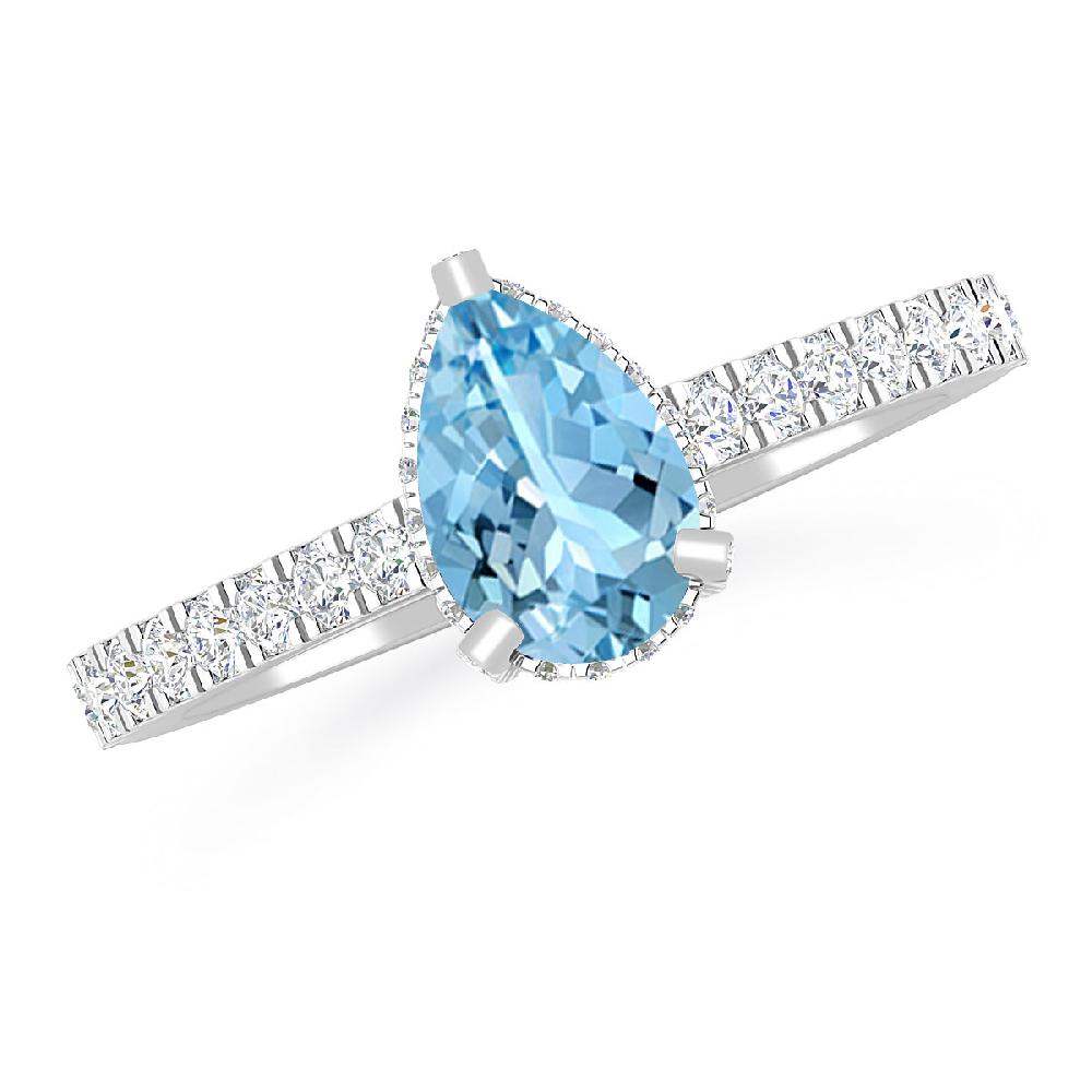 White Gold - Aquamarine