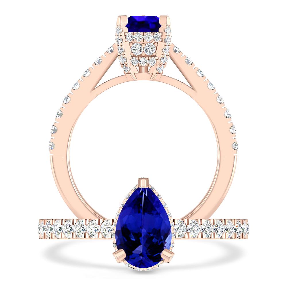 Rose Gold - Tanzanite