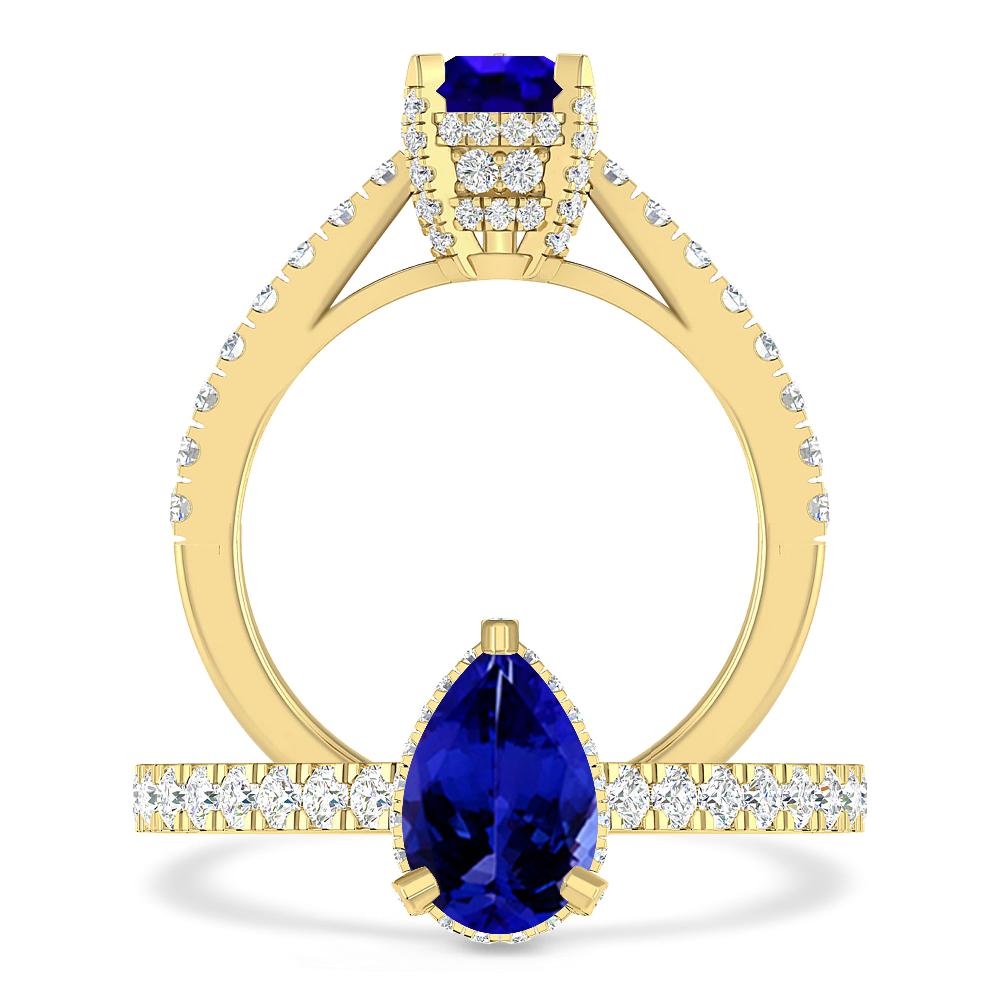 Yellow Gold - Tanzanite