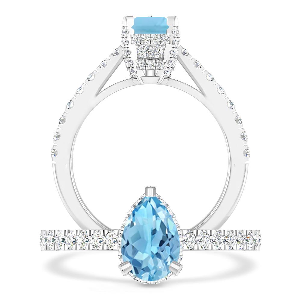 White Gold - Blue Topaz