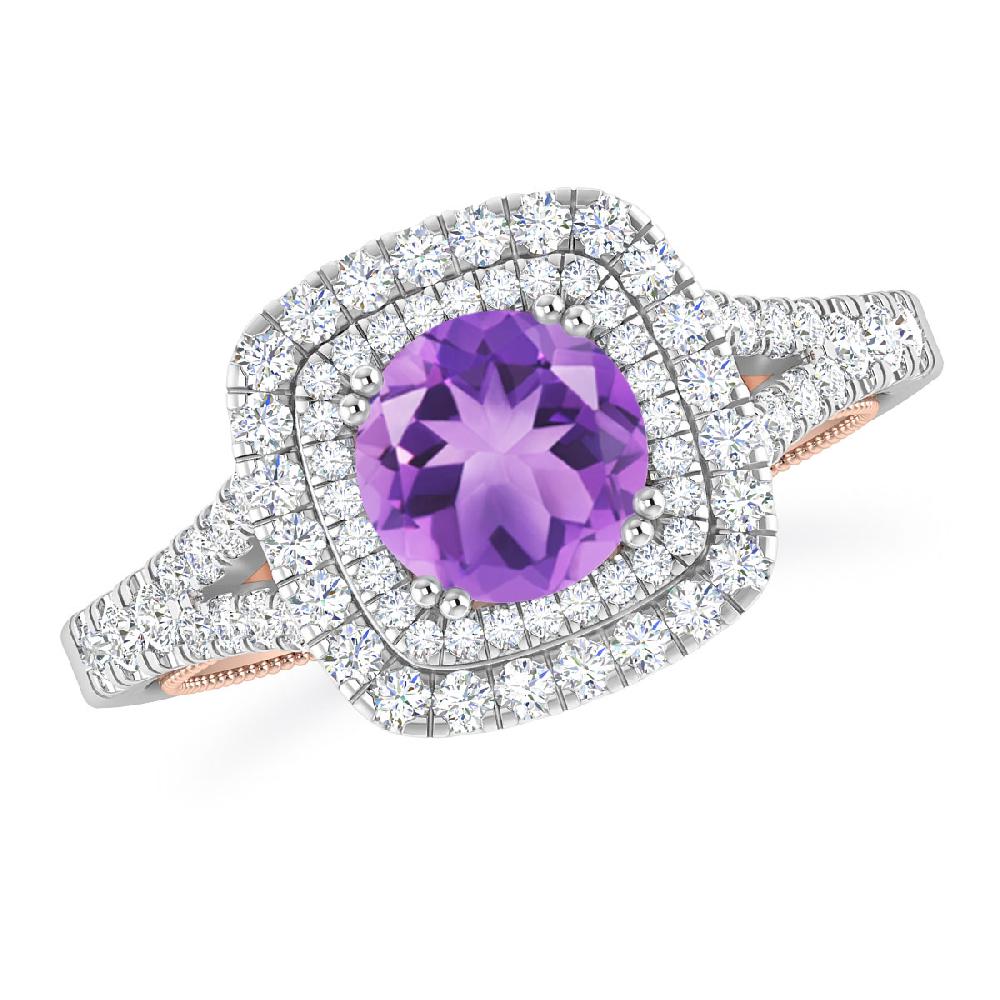 White Gold - Amethyst