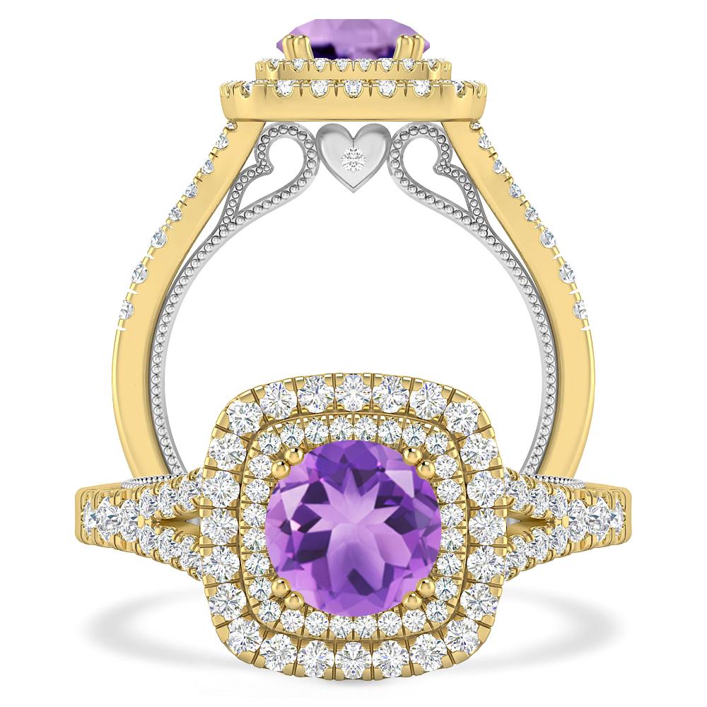 Yellow Gold - Amethyst