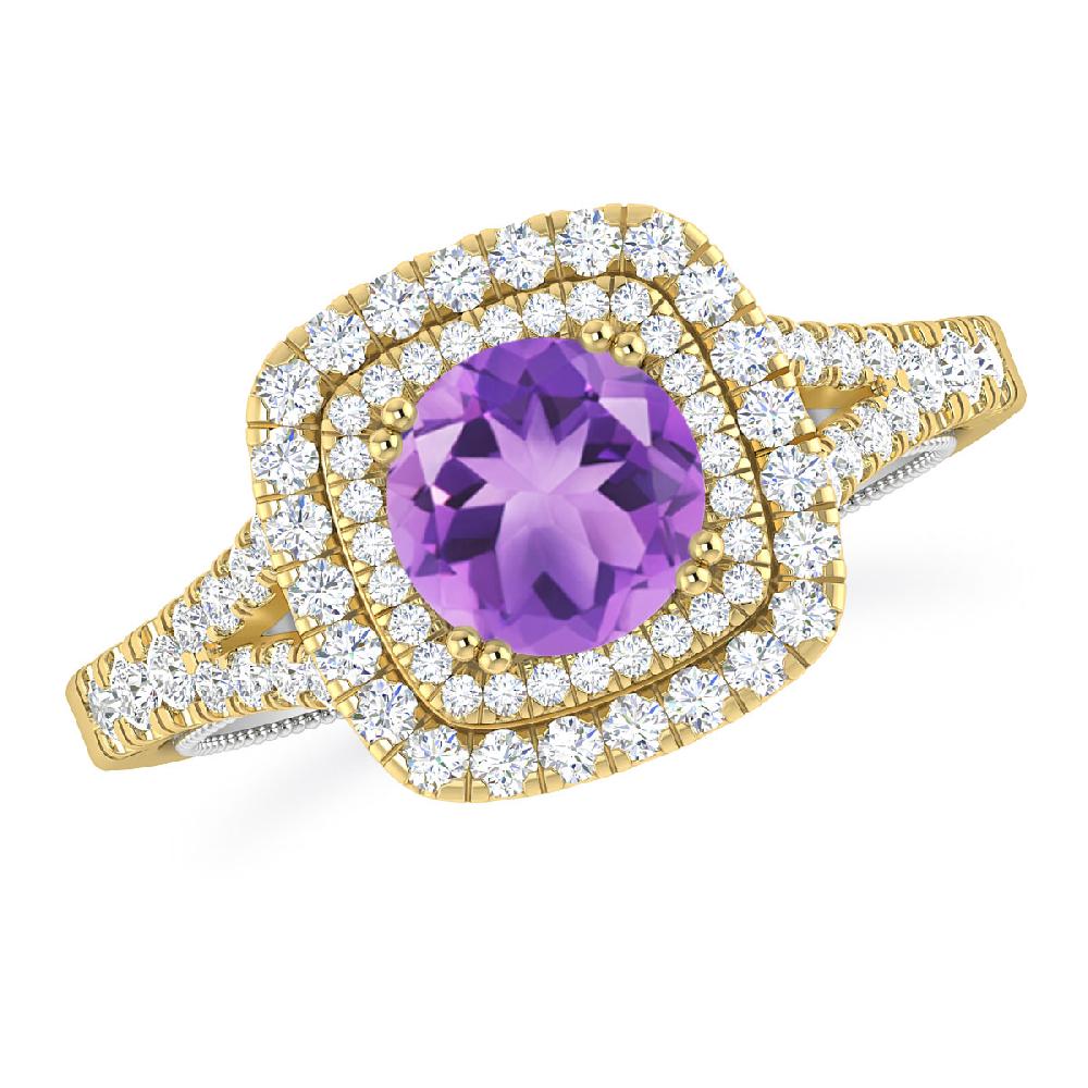 Yellow Gold - Amethyst