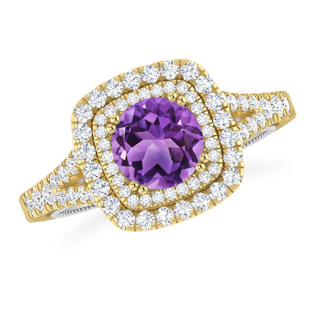 Yellow Gold - Amethyst