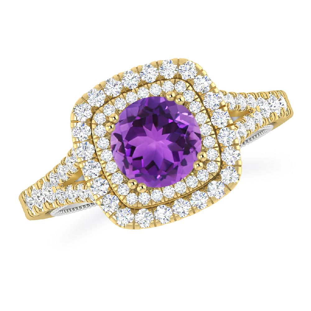 Yellow Gold - Amethyst