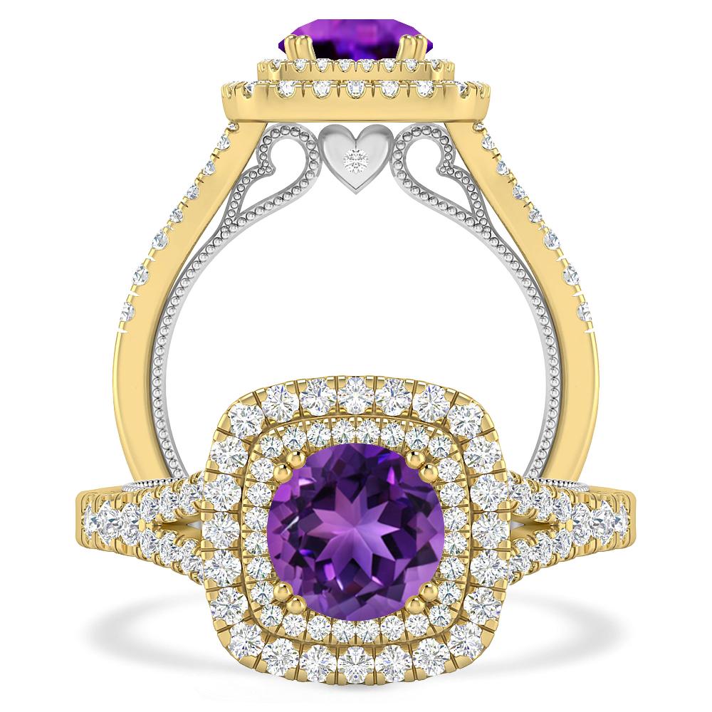 Yellow Gold - Amethyst