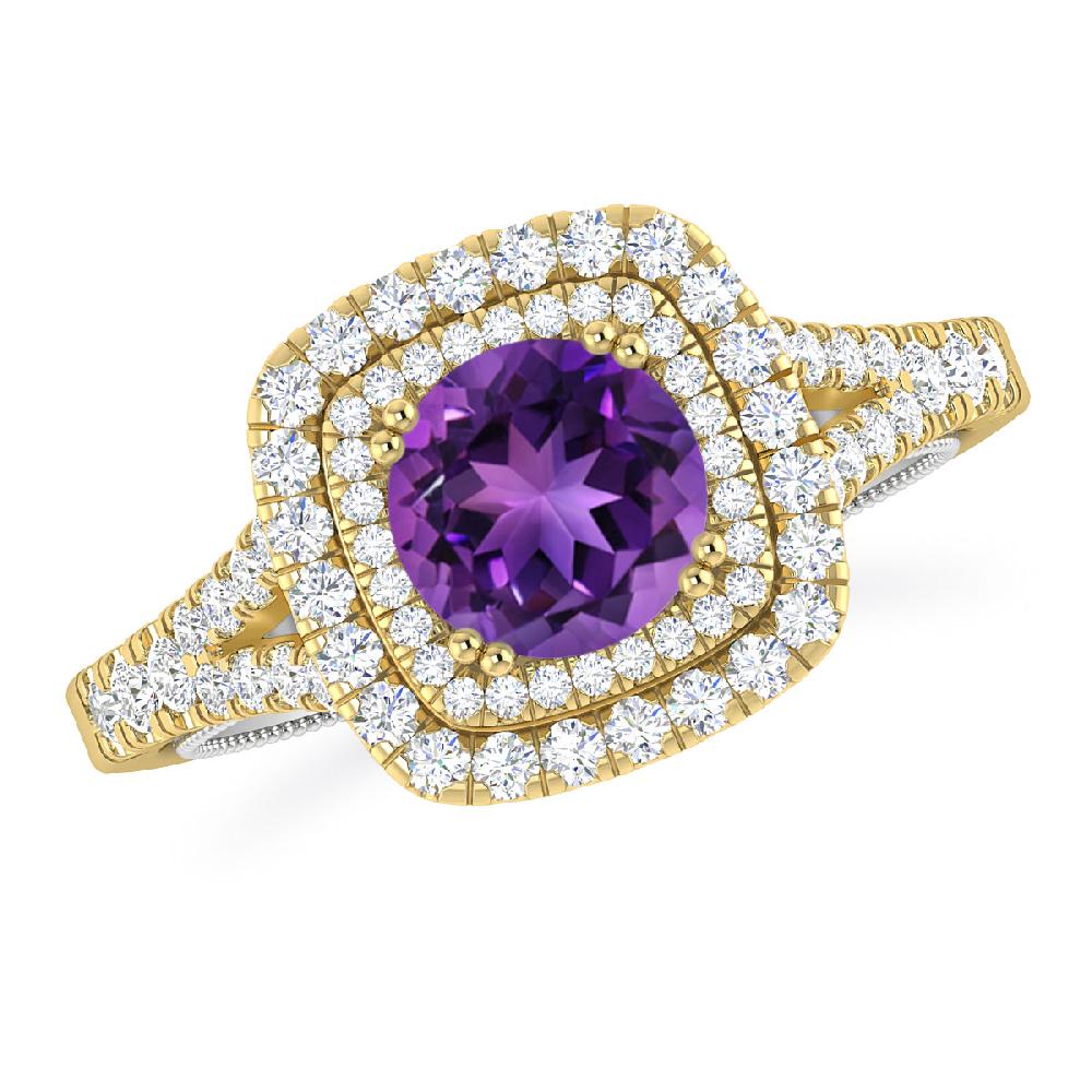 Yellow Gold - Amethyst