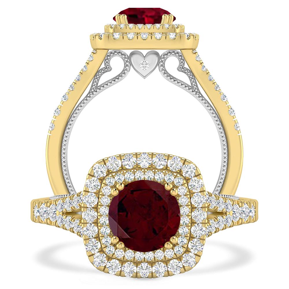 Yellow Gold - Garnet