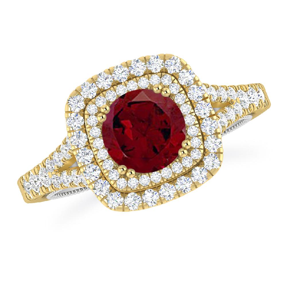 Yellow Gold - Garnet