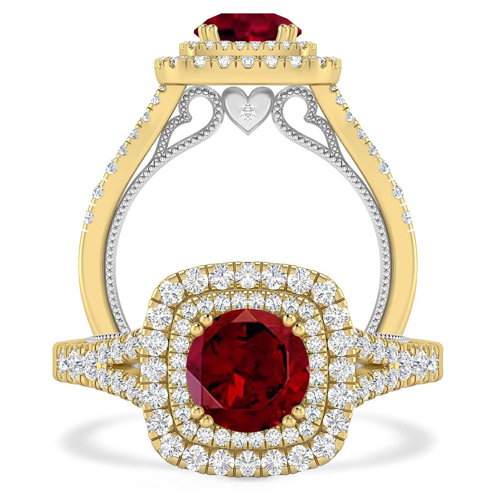 Yellow Gold - Garnet