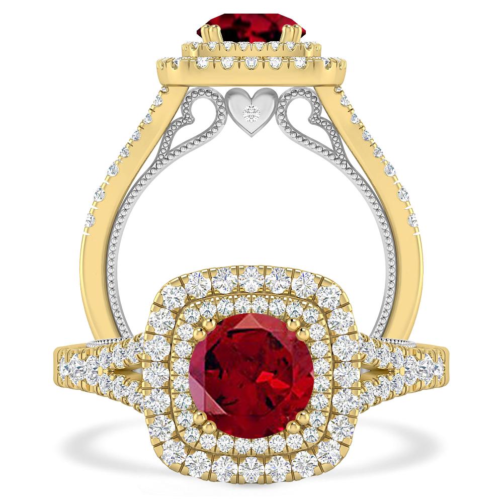 Yellow Gold - Garnet