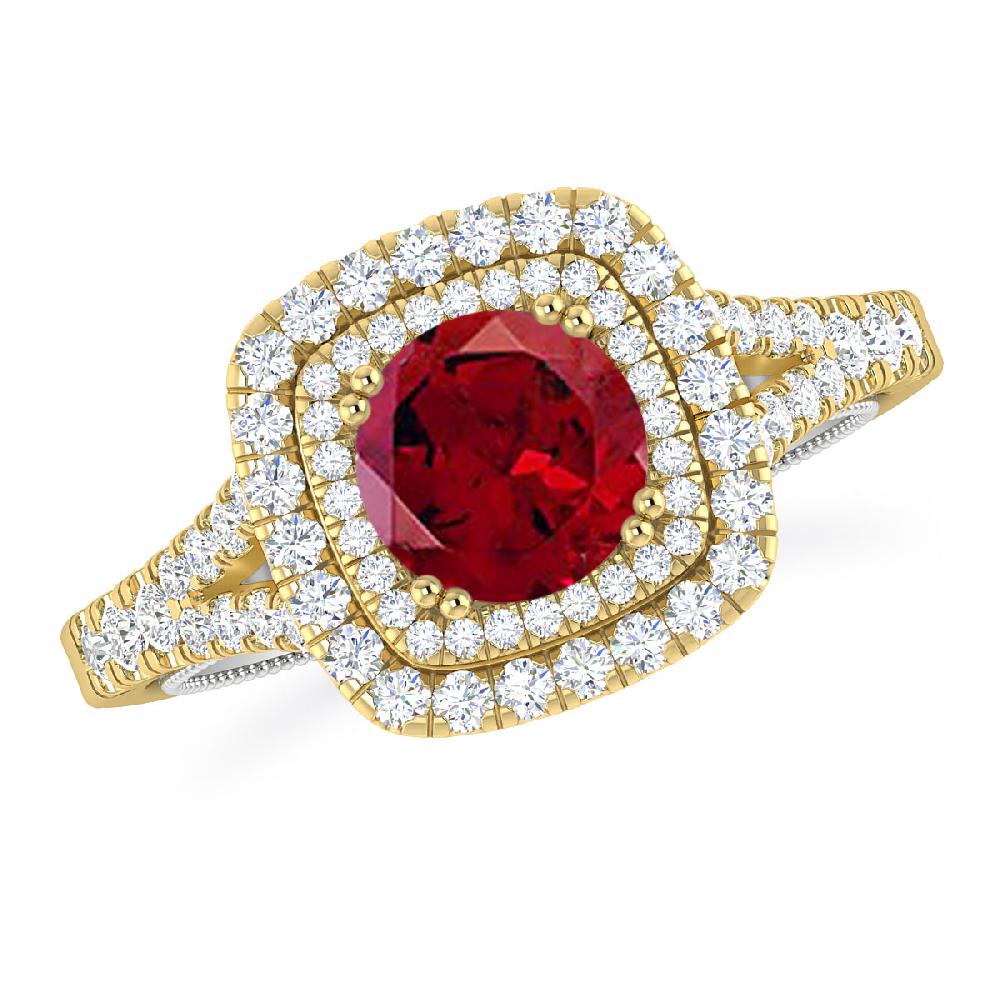 Yellow Gold - Garnet