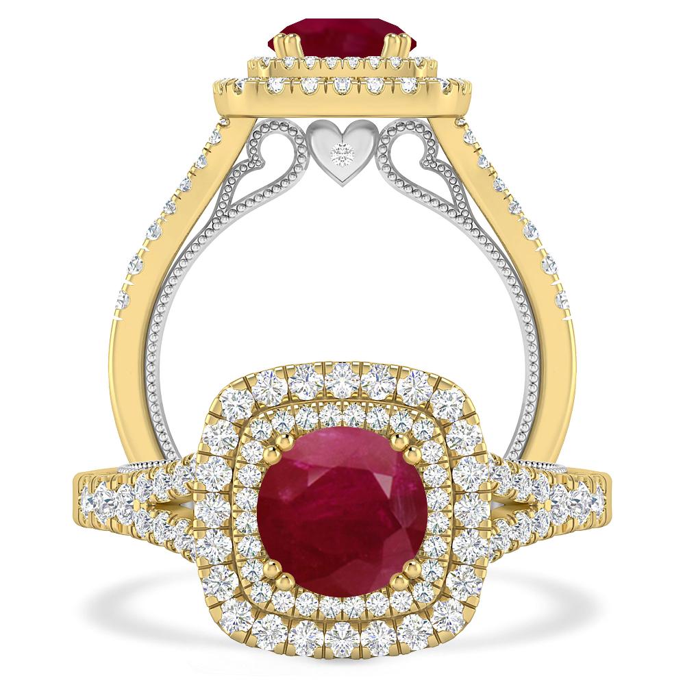 Yellow Gold - Ruby