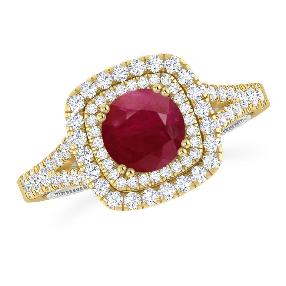 Yellow Gold - Ruby