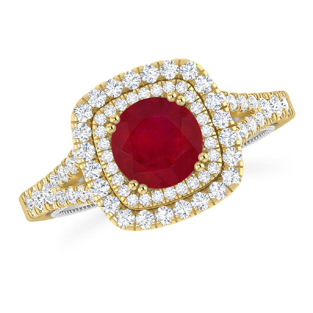 Yellow Gold - Ruby