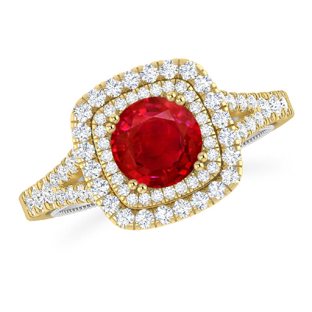 Yellow Gold - Ruby