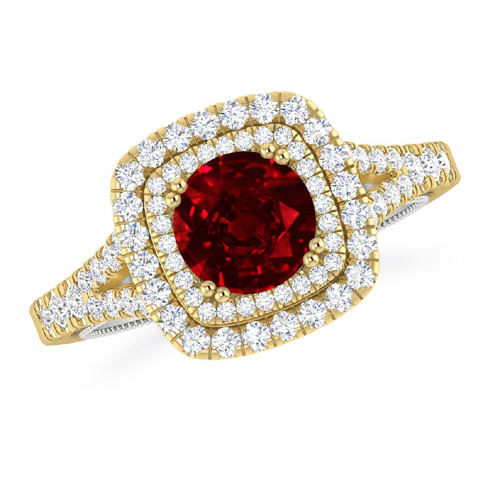 Yellow Gold - Ruby