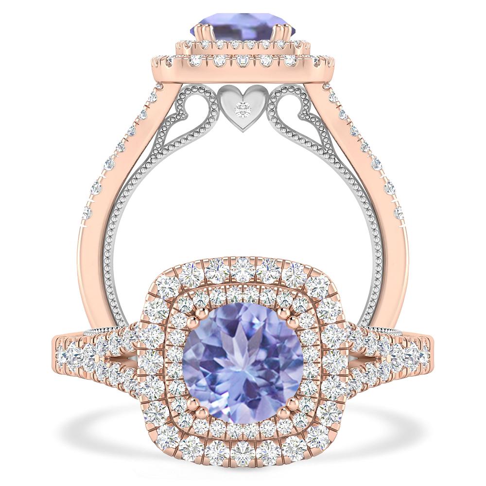 Rose Gold - Tanzanite