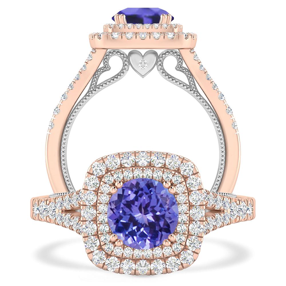 Rose Gold - Tanzanite