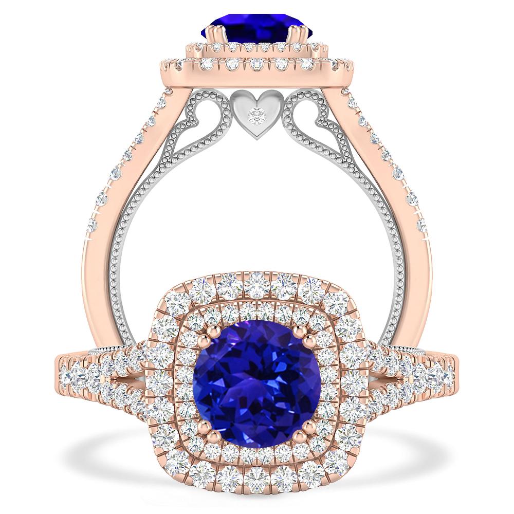 Rose Gold - Tanzanite