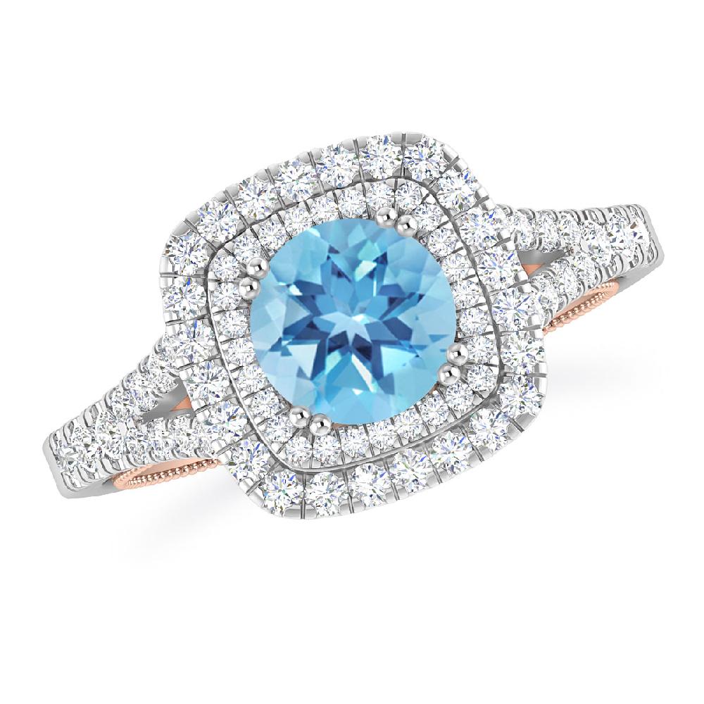 White Gold - Blue Topaz