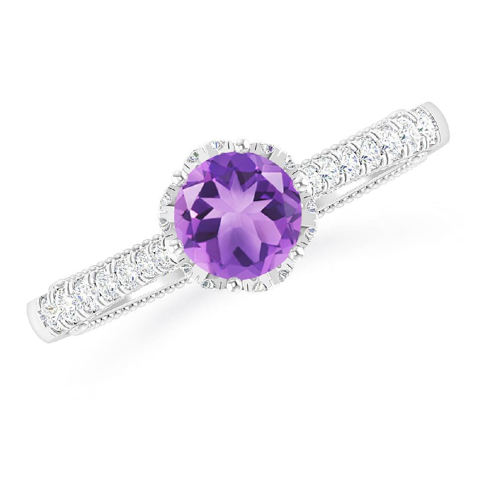 White Gold - Amethyst