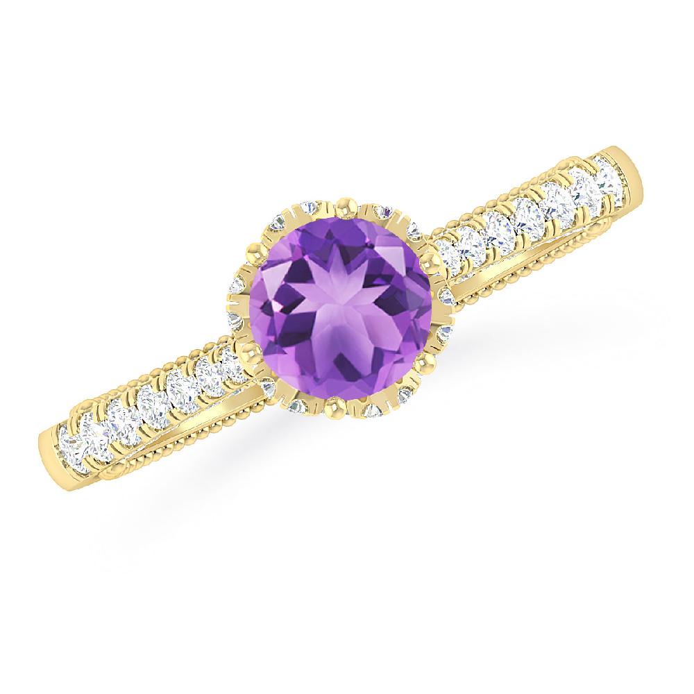 Yellow Gold - Amethyst