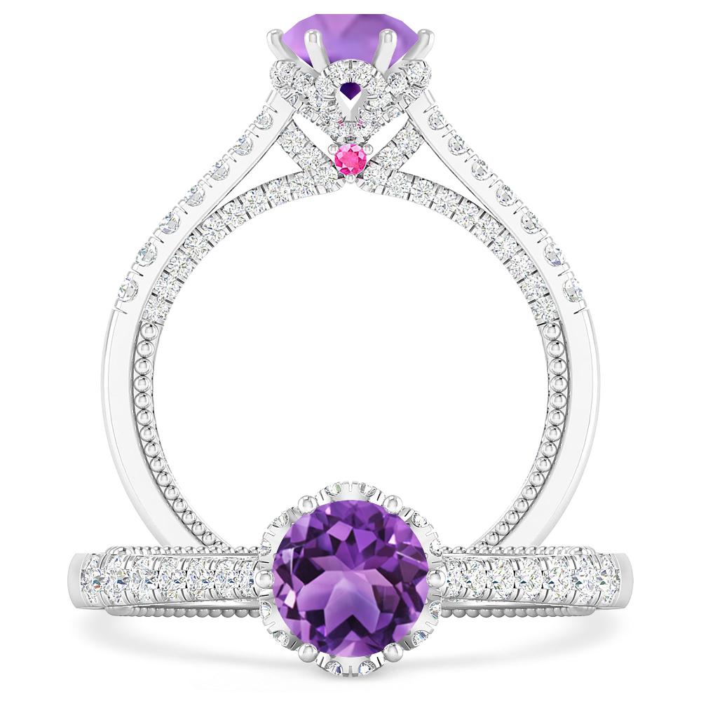 White Gold - Amethyst