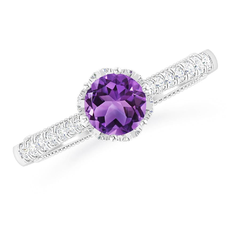 White Gold - Amethyst