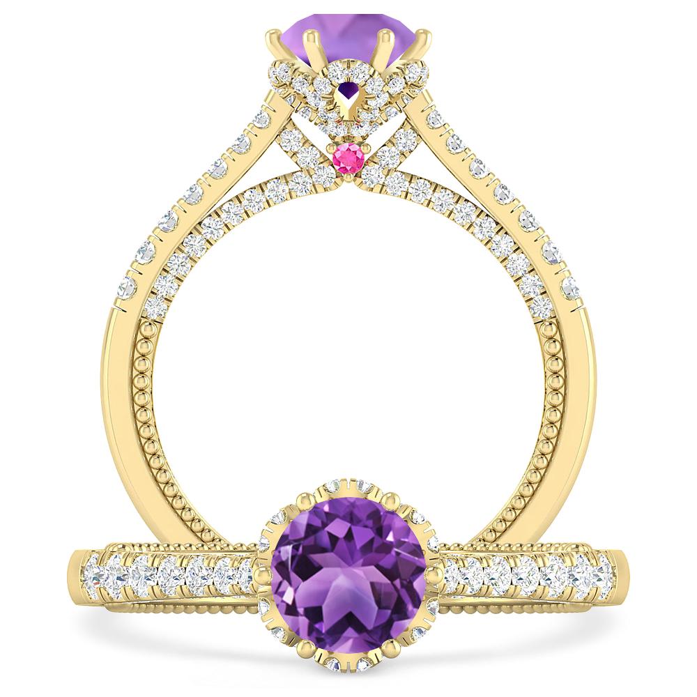 Yellow Gold - Amethyst